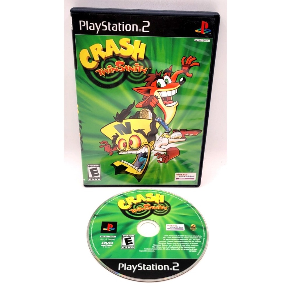Crash Twinsanity (Sony PlayStation 2, 2004) Game & Case